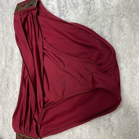 Becca by Becca virtue bikini maroon with bronze accents size small - Picture 7 of 12